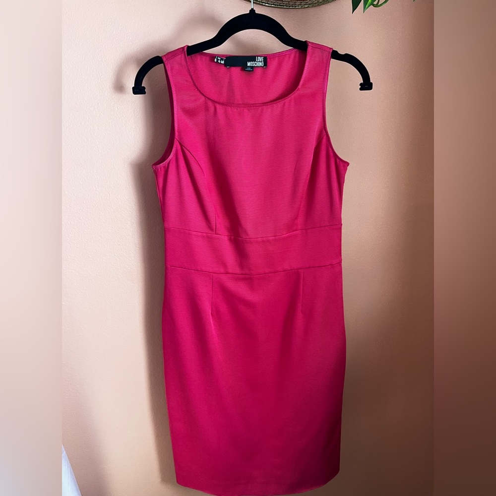 Hot pink Love Moschino dress